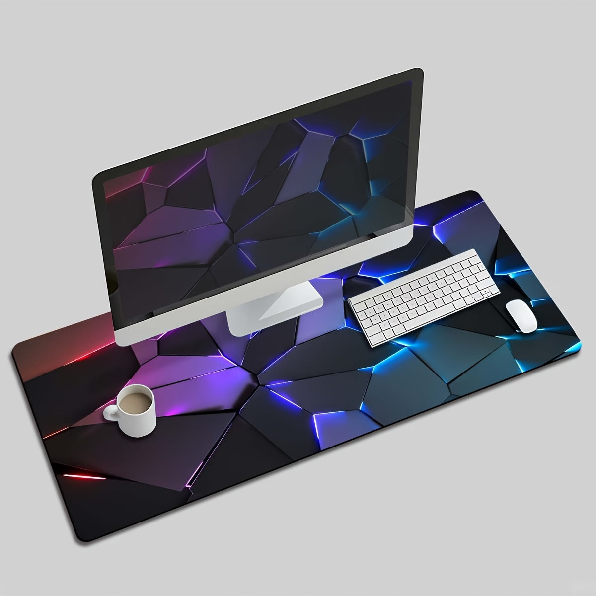 Geometric Gamer Mat - Stylish, Durable, and Non-Slip for a Perfect Gaming Experience