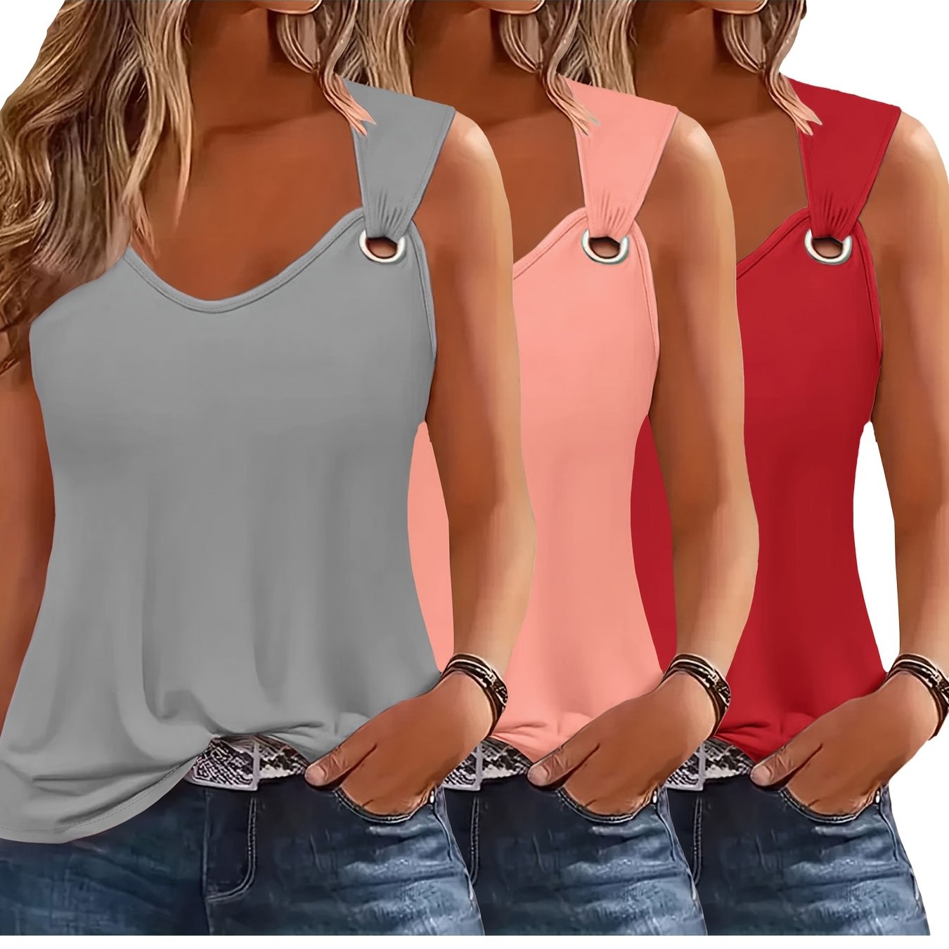 Ladies Tank Tops 3-Pack – Summer Ready and Loose Fit