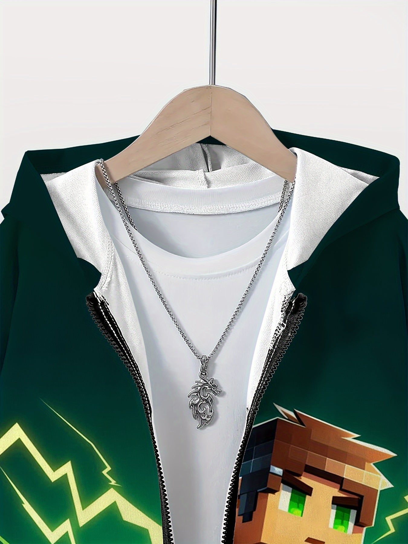 Casual Geometric Game Jacket – Stylish and Comfortable for Boys