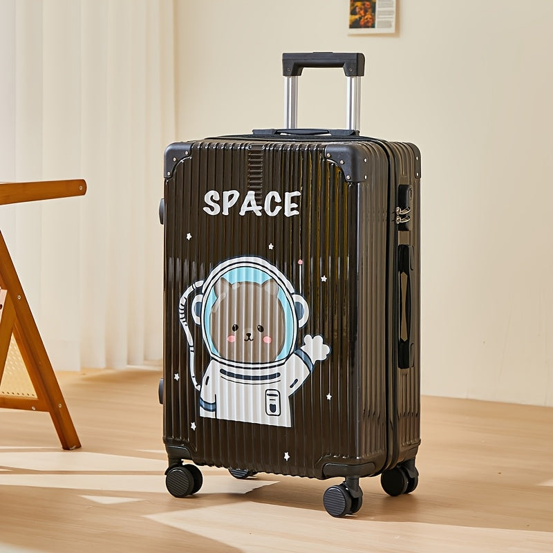Luxury Graffiti Suitcase with Space Theme – 24 Inch Hardshell Suitcase with Spinner Wheels and TSA Lock