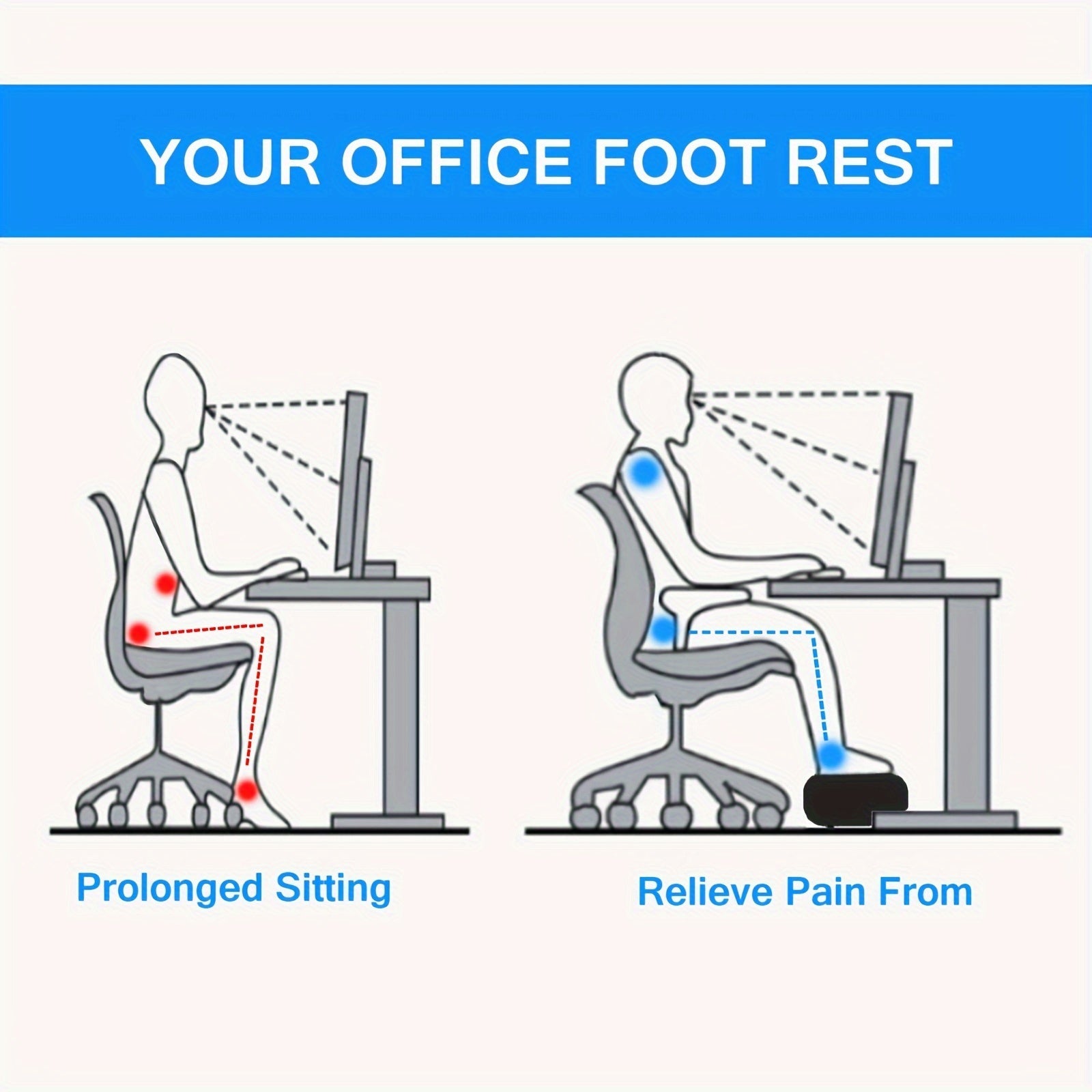 ErgoFoam Footrest – Relaxation and Support for Every Workspace