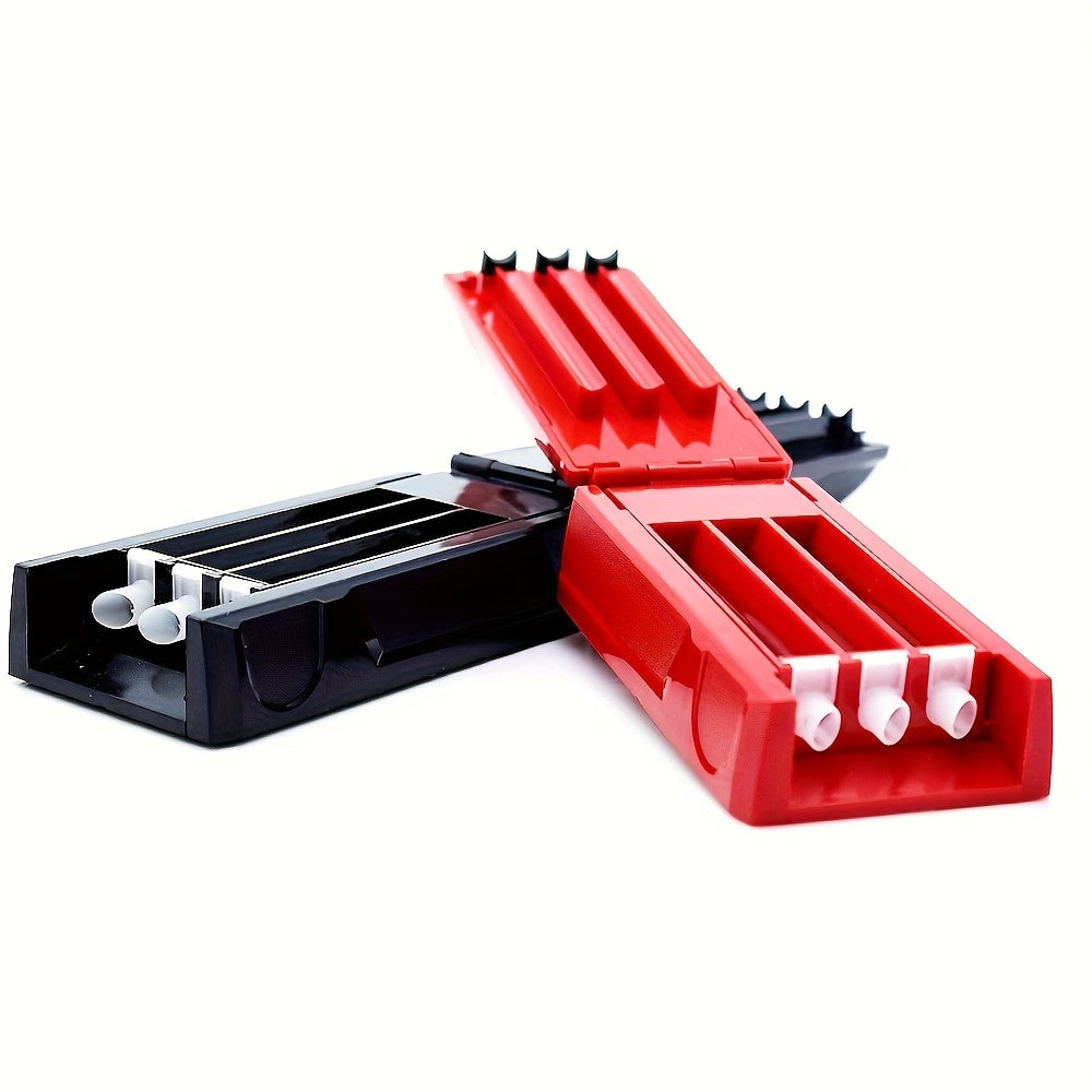 Manual Cigarette Rolling Machine with 3 Tubes – Durable Plastic and Easy to Use