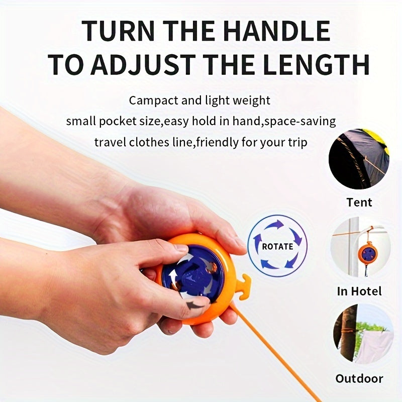 Portable Adjustable Clothesline – 8 Meter Long Camping Clothesline for Outdoor and Travel