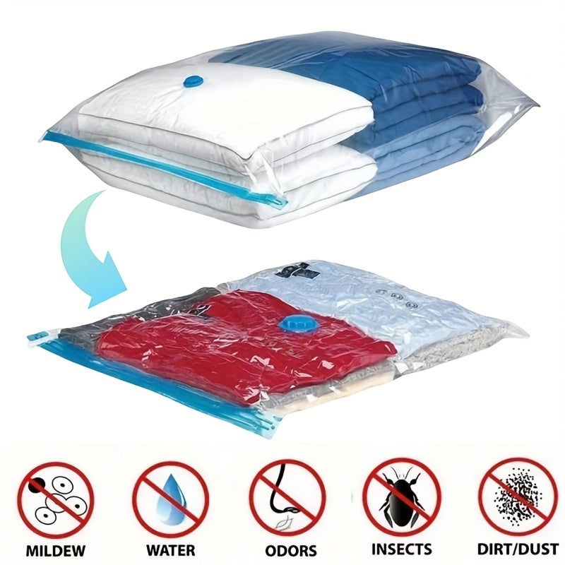 Set of Extra Large Vacuum Storage Bags – Reusable, Waterproof, and Space-Saving