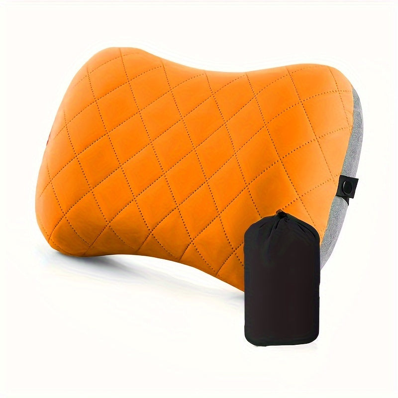 Ergonomic Inflatable Camping Pillow – Ideal for Neck and Lumbar Support While Hiking and Camping