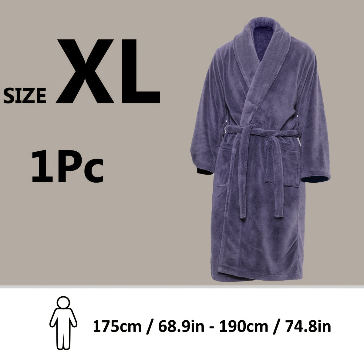 Luxe Unisex Coral Fleece Bathrobe – Ultra Soft and Warm for Your Comfort