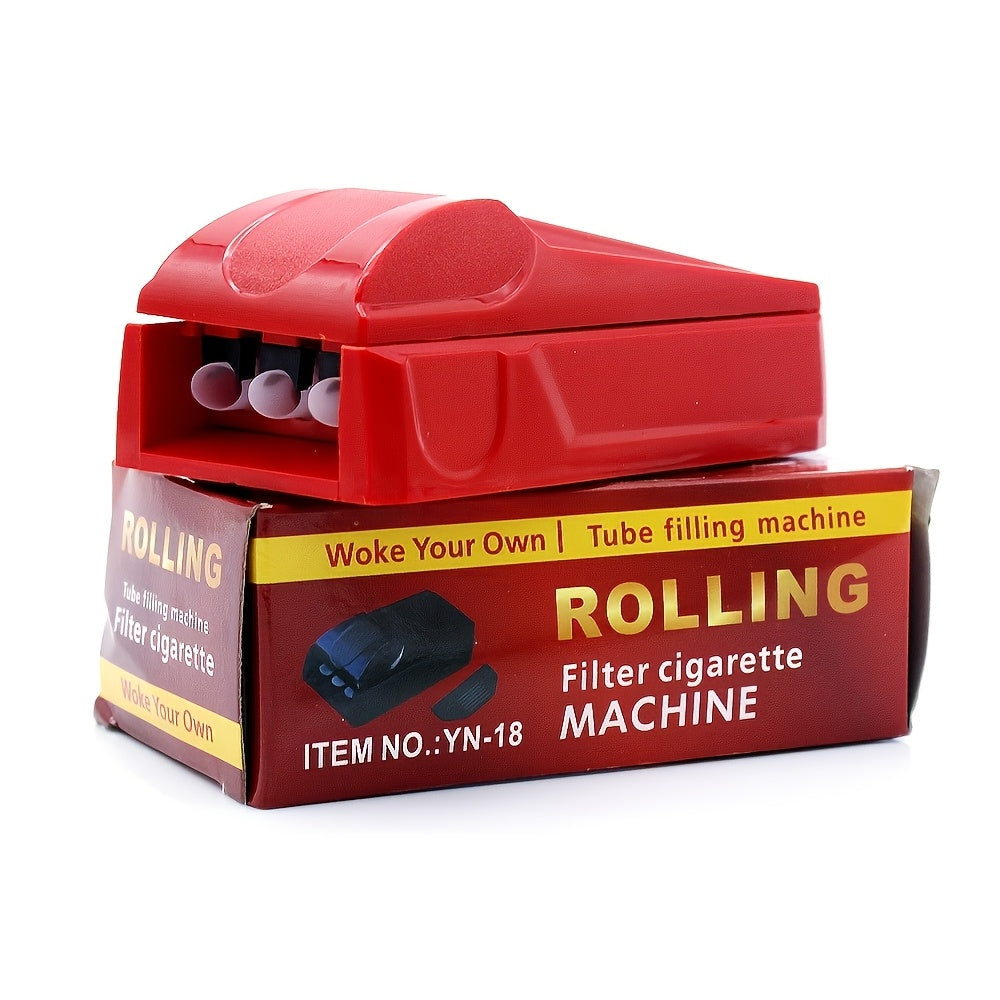 Manual Cigarette Rolling Machine with 3 Tubes – Durable Plastic and Easy to Use