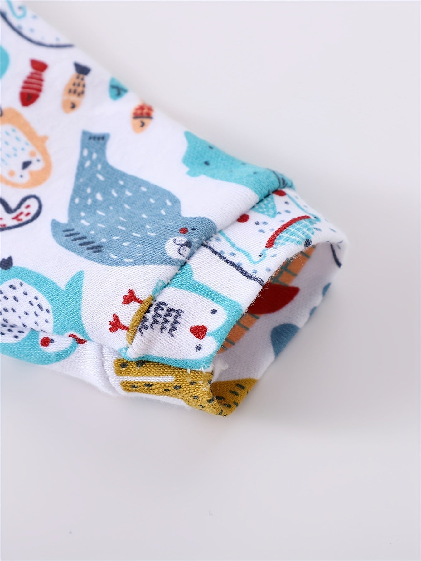 3-Piece Baby Romper Set with Animal Prints – Long Sleeves for Outdoor Activities