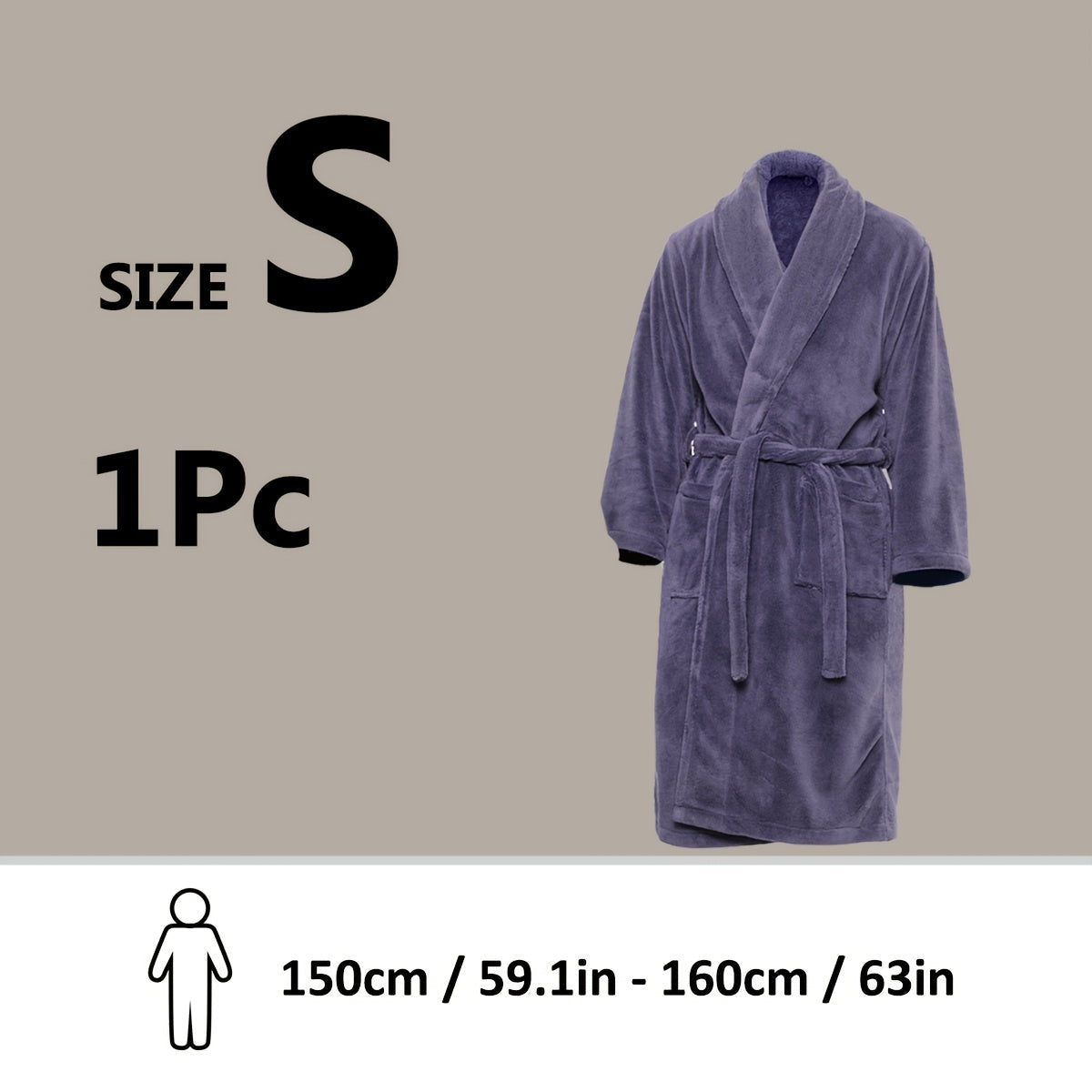 Luxe Unisex Coral Fleece Bathrobe – Ultra Soft and Warm for Your Comfort