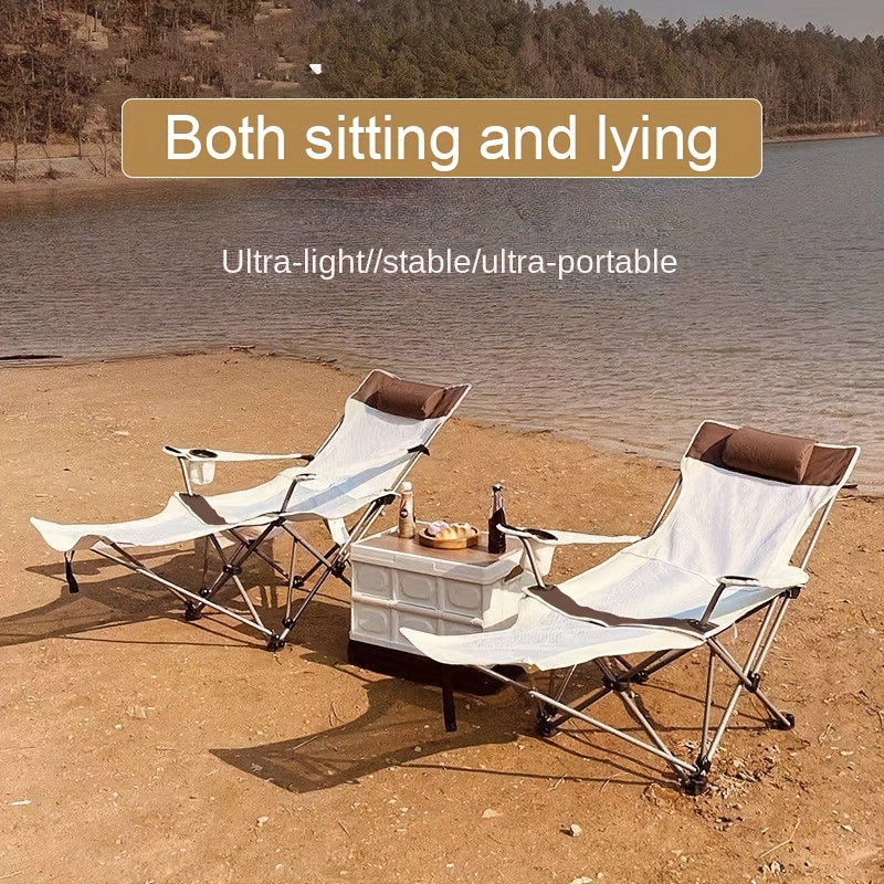 Lightweight Foldable Beach Chair – Ideal for Camping, Fishing, and Relaxation