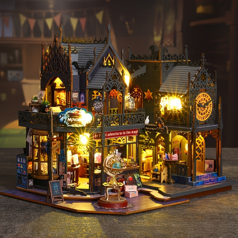 Enchanting Book House – 3D Wooden Puzzle with Magical Lighting