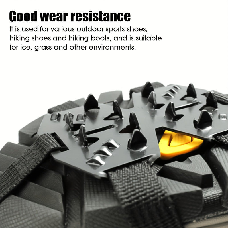 24-Tooth Anti-Slip Crampons – Perfect for Hiking, Climbing, and Winter Sports