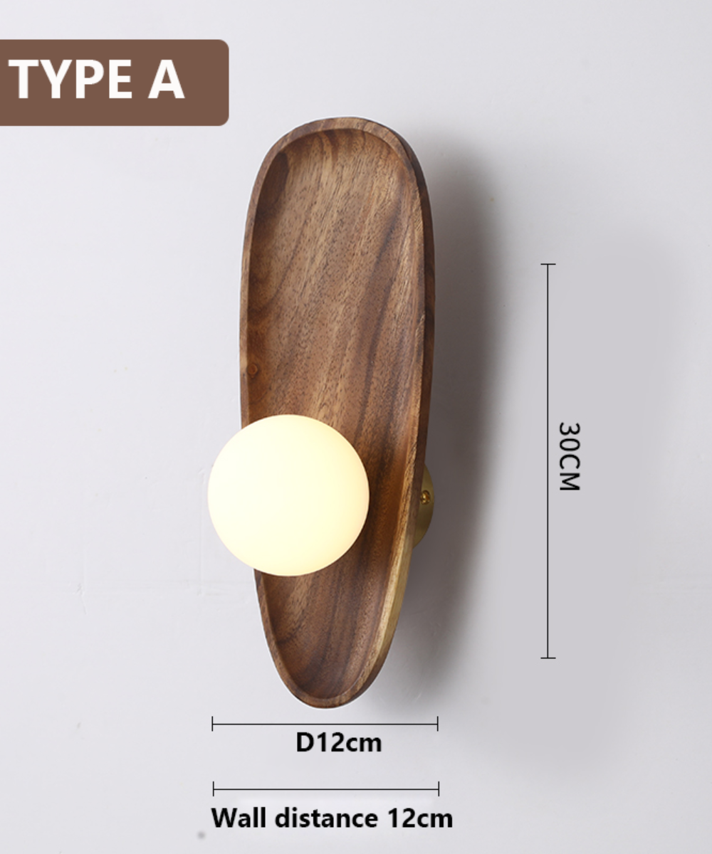 Minimalist Wall Lamp - Wood and Ambient Lighting
