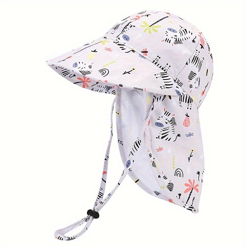 Ademend Kids Hat with Animal Print – UV Protection for Outdoor Adventures