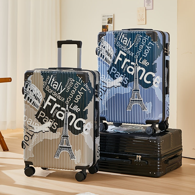 Luxury Graffiti Suitcase with Space Theme – 24 Inch Hardshell Suitcase with Spinner Wheels and TSA Lock