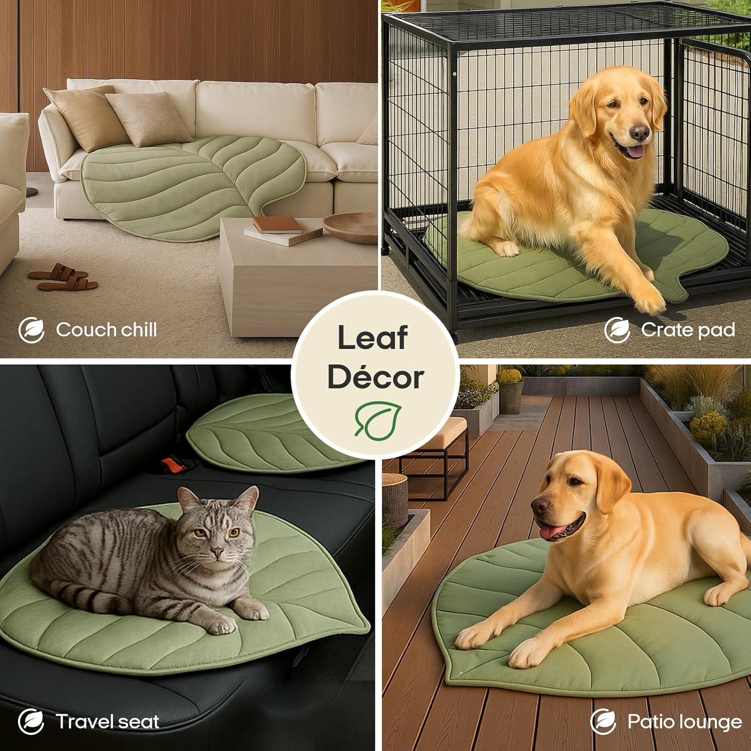 Cooling Mat for Dogs – Refreshing Leaf Design with Safe Cooling Gel