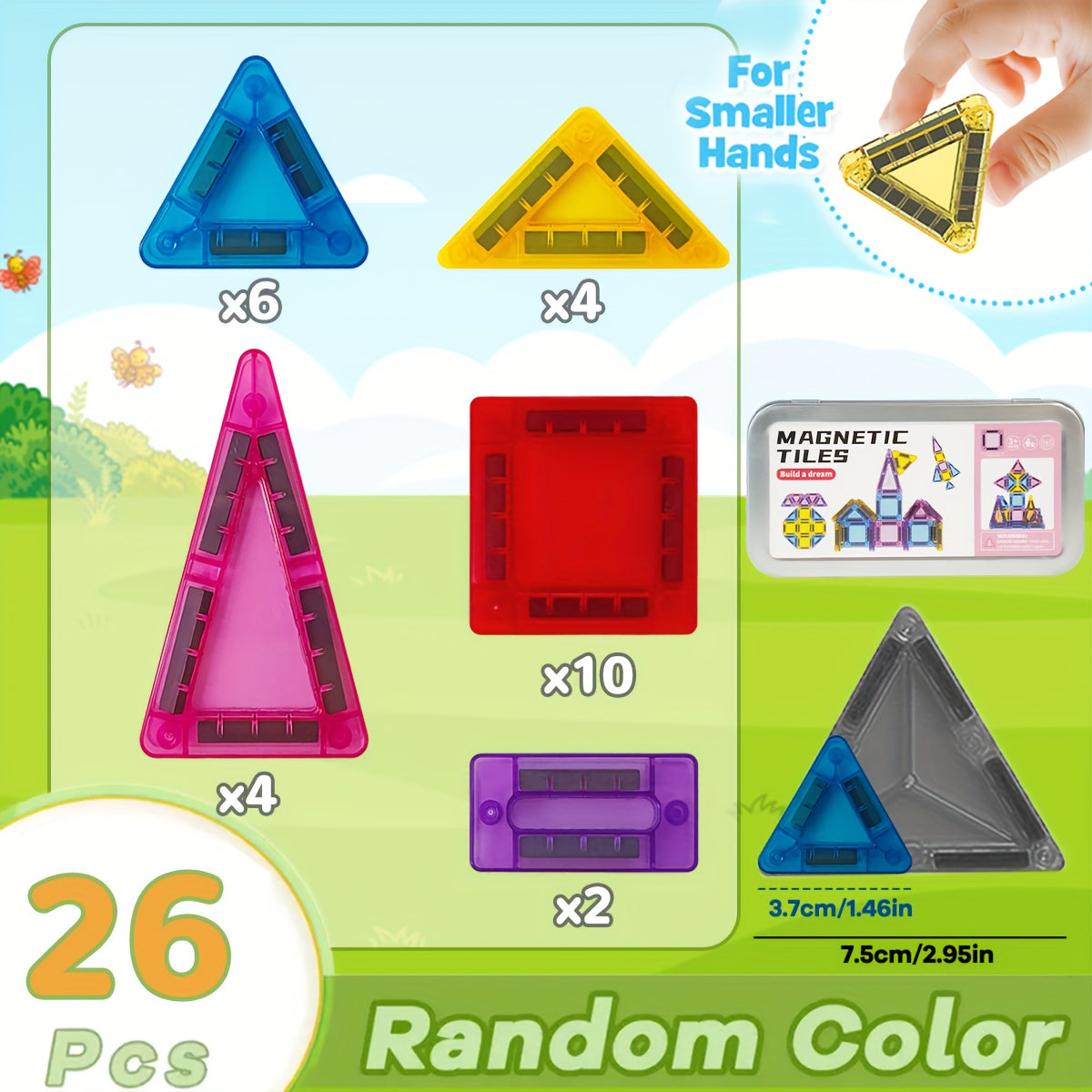 Mini Magnetic Building Blocks Set – Compact and Versatile Play Fun