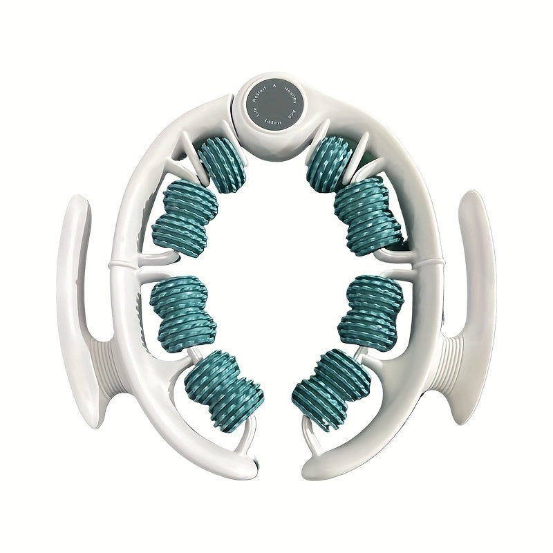 FlexiRoller 14-Wheel Massage Roller – Deep Muscle Relaxation with Leg Clamp