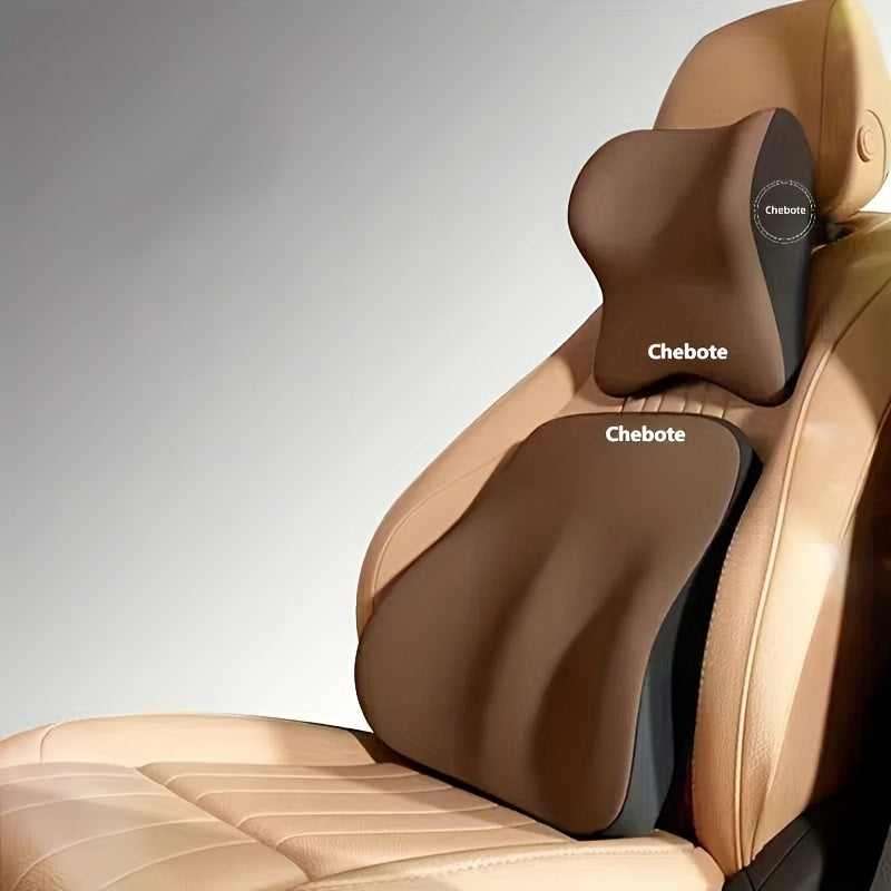 Ergonomic Car Seat Cushion Set – Memory Foam Lumbar and Neck Support