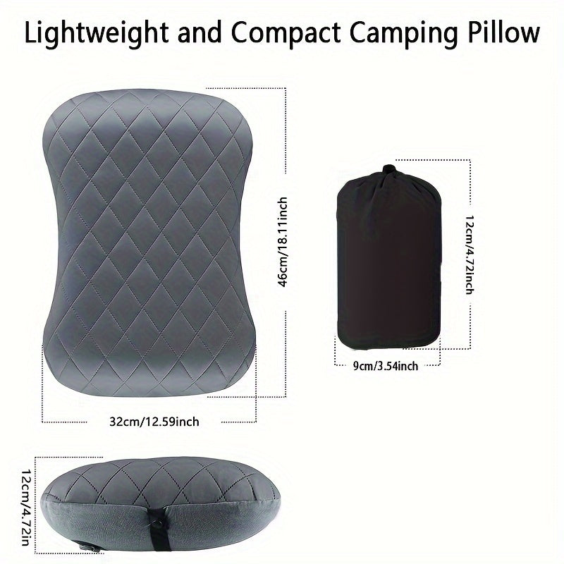 Ergonomic Inflatable Camping Pillow – Ideal for Neck and Lumbar Support While Hiking and Camping