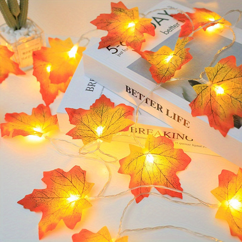 LED Leaf Light String – Warm Autumn Atmosphere for Home and Parties