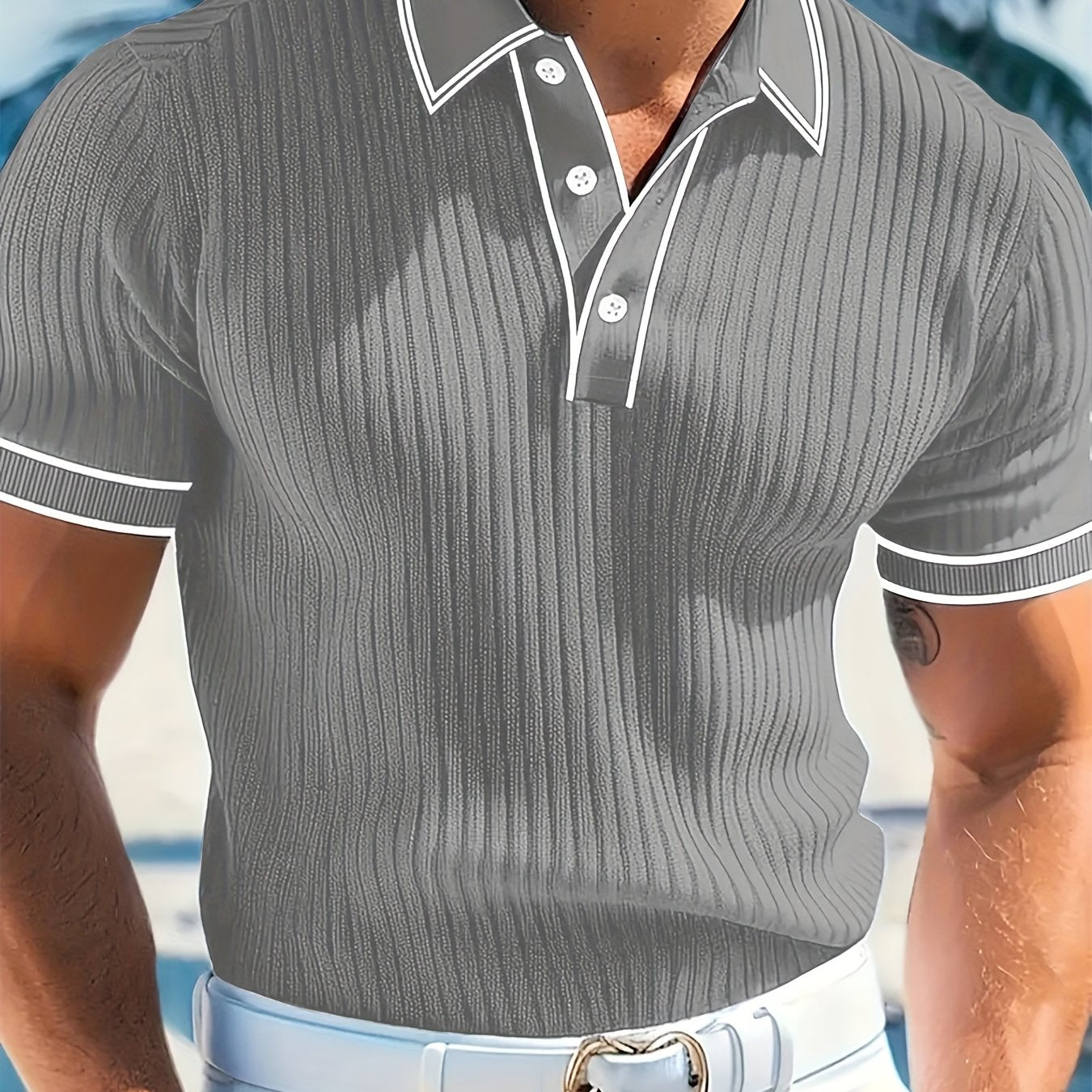 Men's Polo Shirt with Short Sleeves – Comfortable and Stylish for Summer