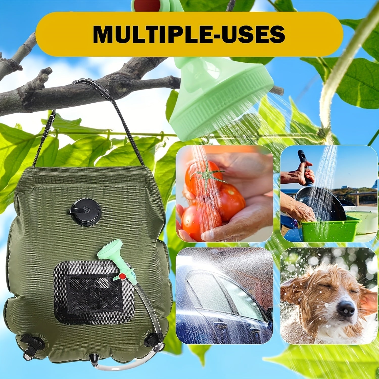 SunnyFlow Solar Shower Bag – Practical, Leakproof, and with Temperature Meter