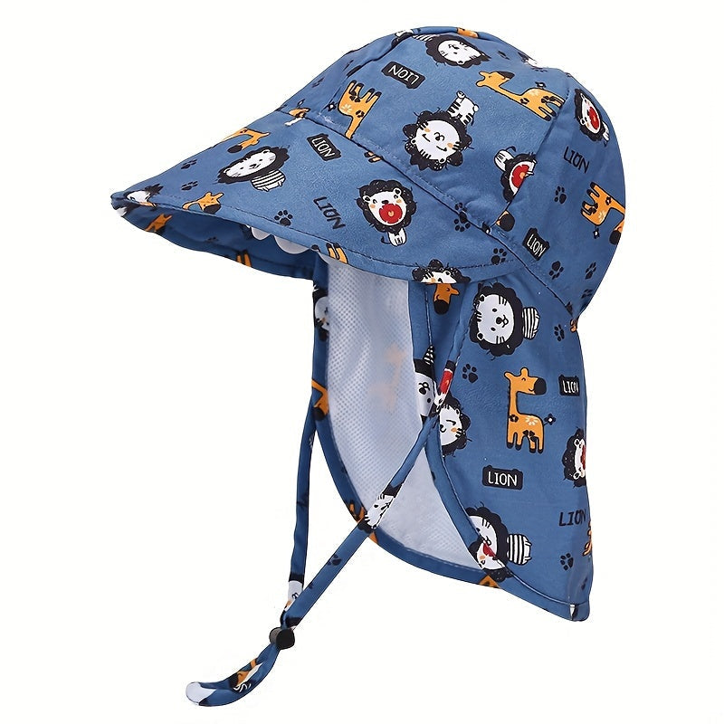 Ademend Kids Hat with Animal Print – UV Protection for Outdoor Adventures