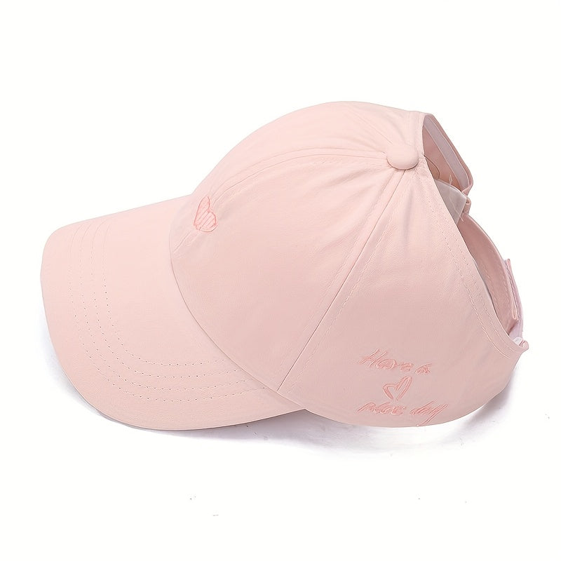 Ladies Baseball Cap with Ponytail Opening – Light and Breathable