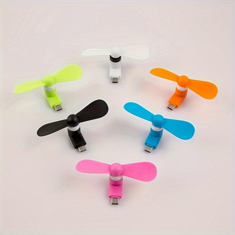 Mini Portable Phone Fans – Type-C Connector with Adjustable Angle
