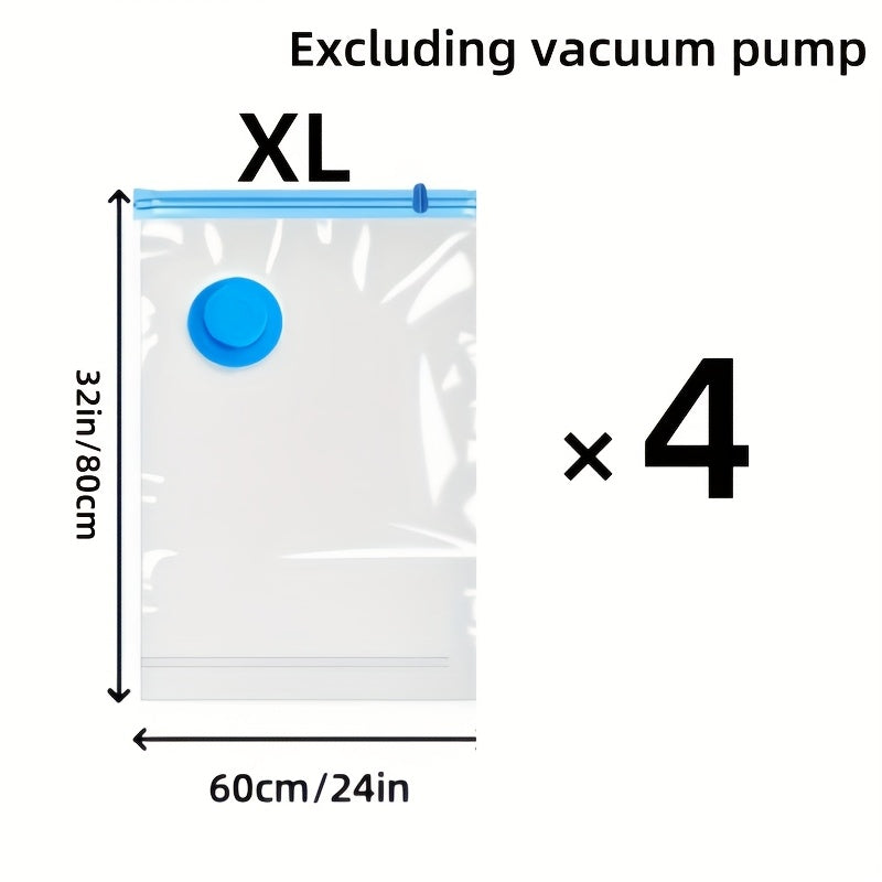 Set of Extra Large Vacuum Storage Bags – Reusable, Waterproof, and Space-Saving