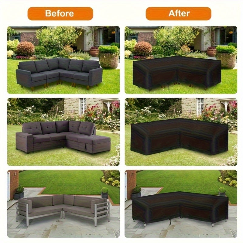 ShieldGuard Outdoor Cover – Robust Protection for V-Shaped Lounge Sets
