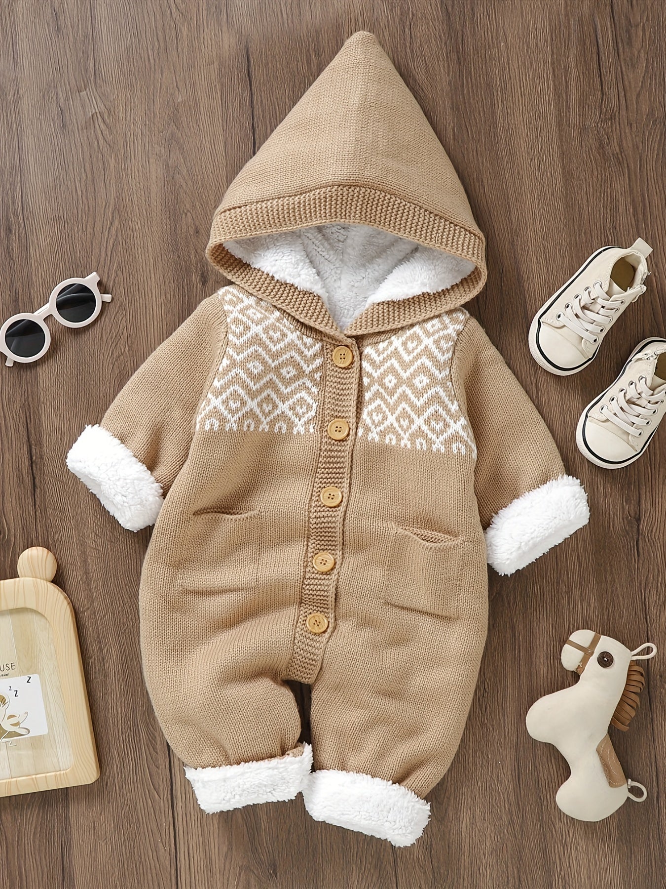 Cute Knitted Jumpsuit - For Warmth and Comfort