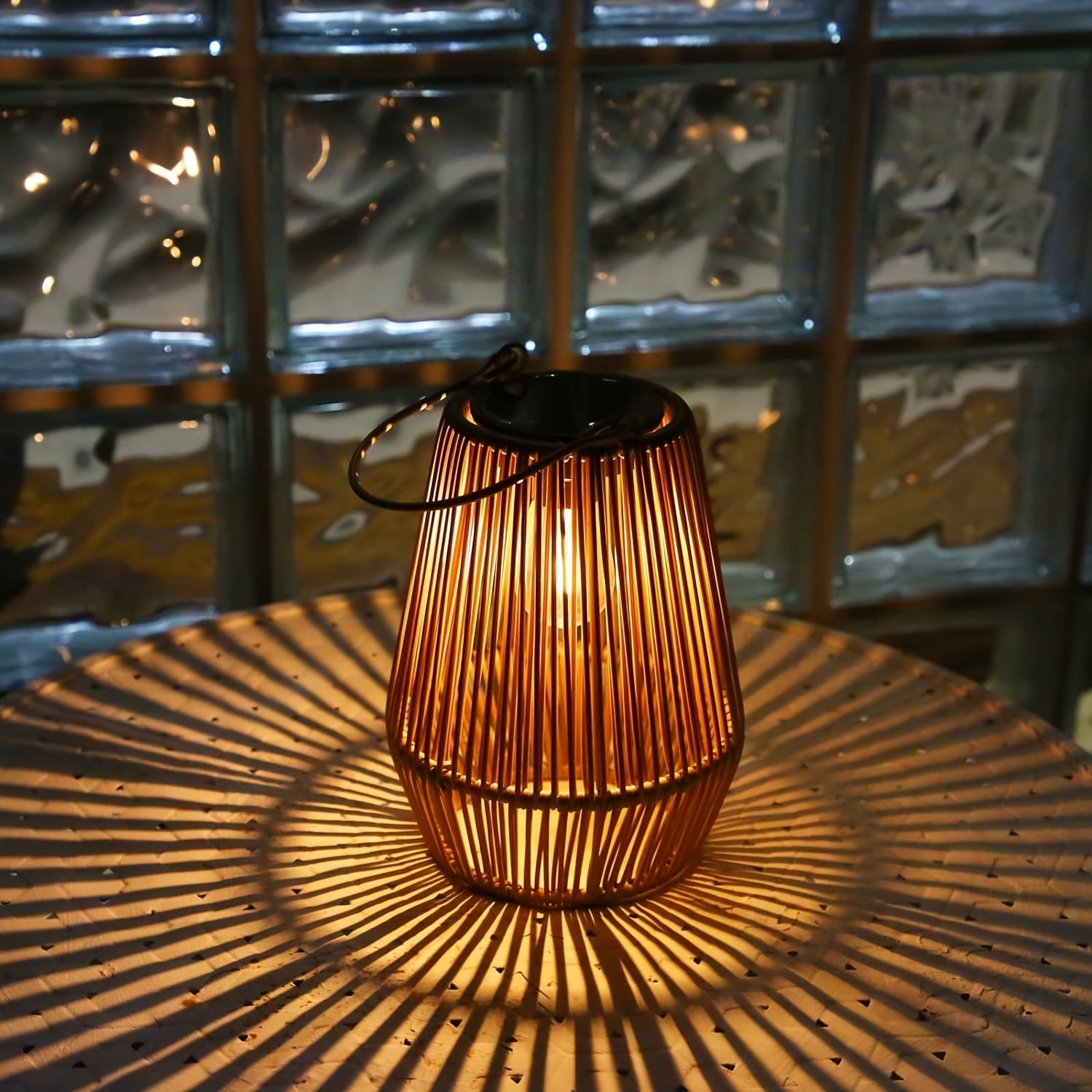 Solar Woven Lanterns – Elegant Hanging Lighting for Garden and Patio
