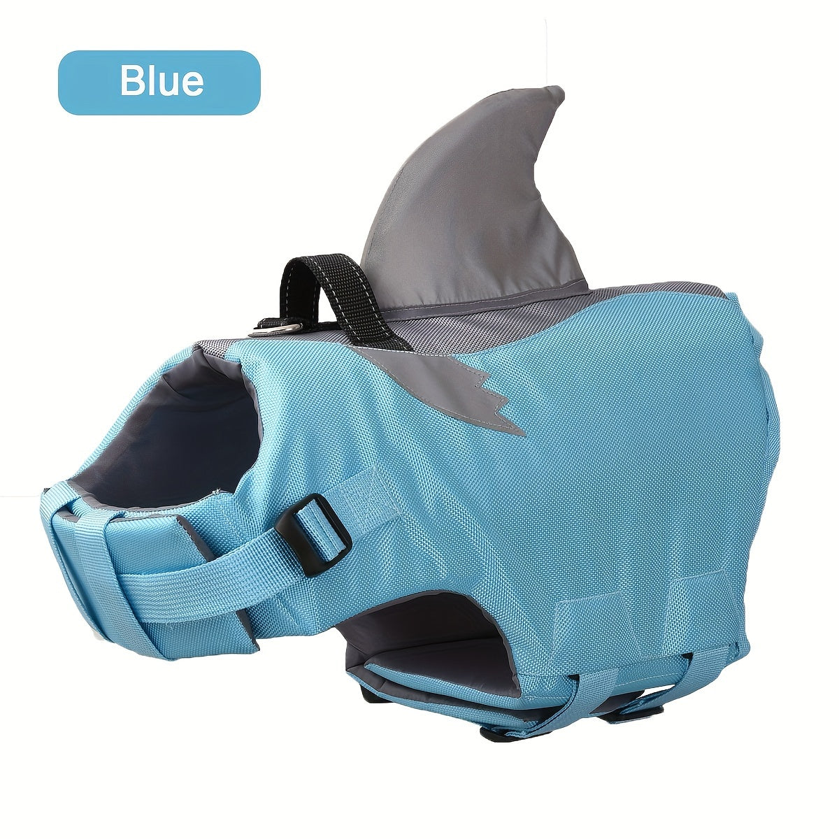 Reflective Shark Dog Swim Vest – Safety Vest for Pets with Handle and Adjustable Straps