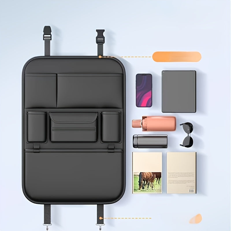 PU Leather Car Seat Back Organizer – Sleek and Functional
