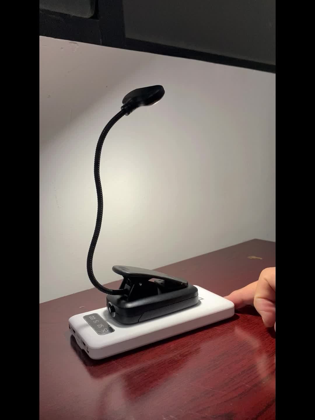 Flexible Clip Lamp - Portable Reading Light with Adjustable Neck for Home or Travel