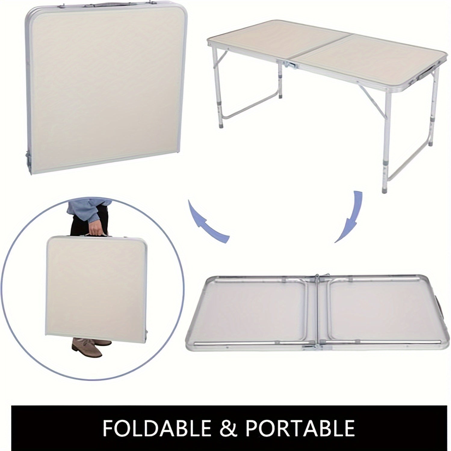 Foldable Camping Table - Lightweight and Portable, Ideal for Parties and Outdoor Activities