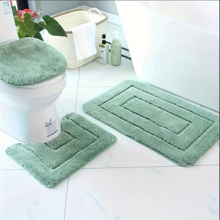3-Piece Ultra-Fine Fiber Bathroom Rug Set – Quick-Drying and Absorbent