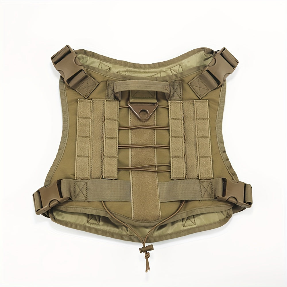 Tactical Dog Harness with Pockets – Durable Nylon Harness for Training and Adventures