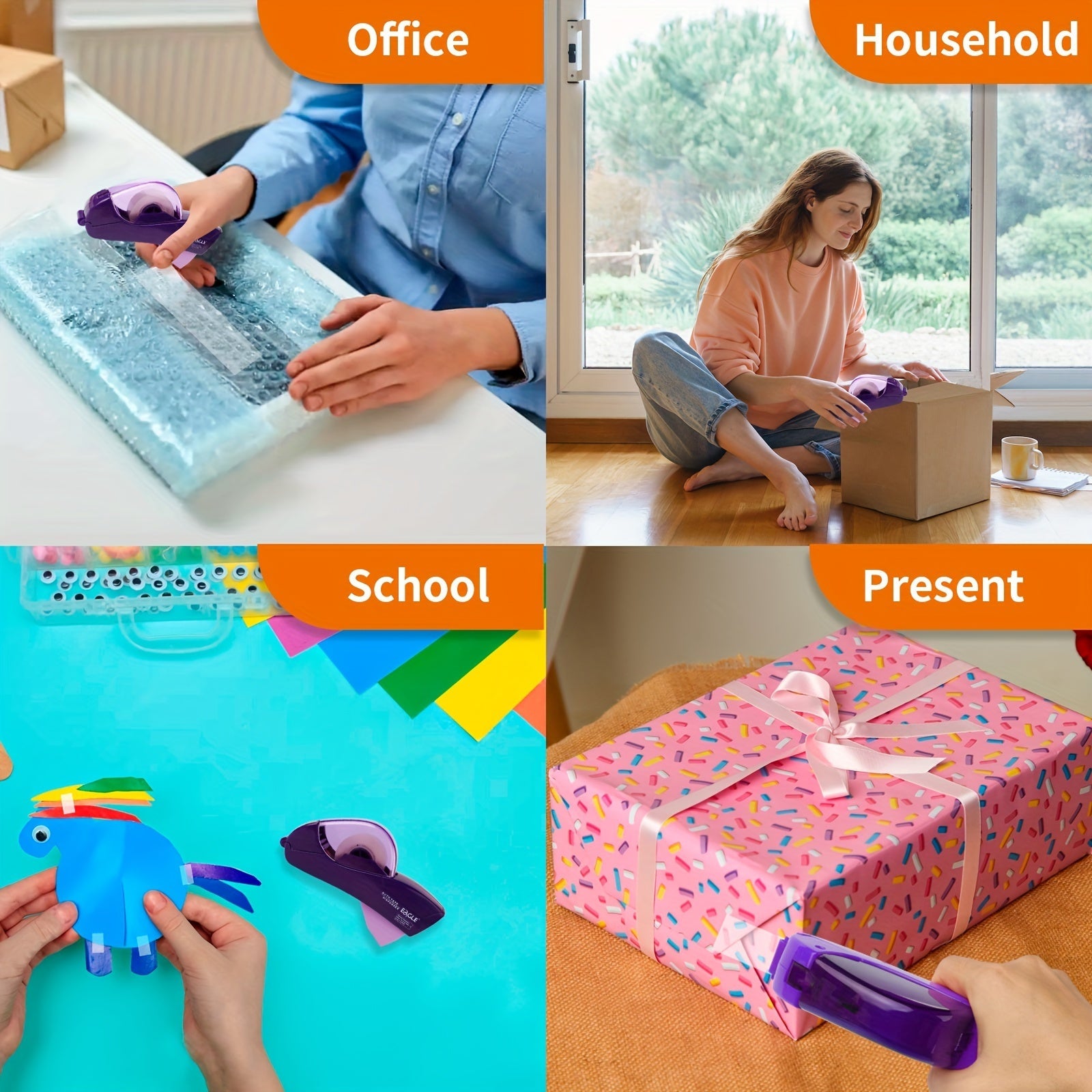 QuickSeal Tape Dispenser – Super Fast Adhesion with One Hand