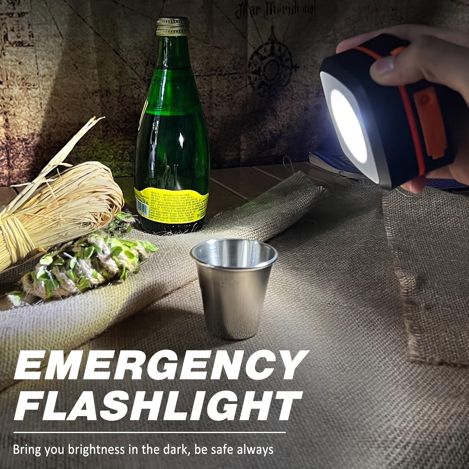 Foldable Camping Lantern - Rechargeable LED Light for Outdoor Activities and Emergencies