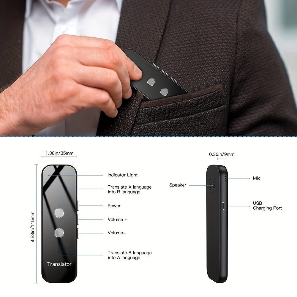 Portable Two-Way Language Translator – USB Rechargeable and Built-in Wi-Fi