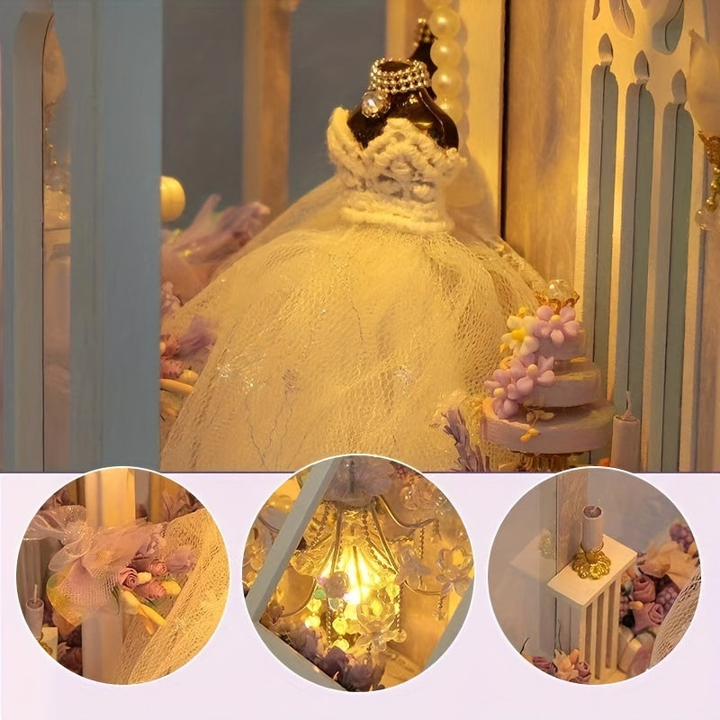 DIY Bridal Dollhouse – 3D Building Set with Lighting and Decorative Furniture