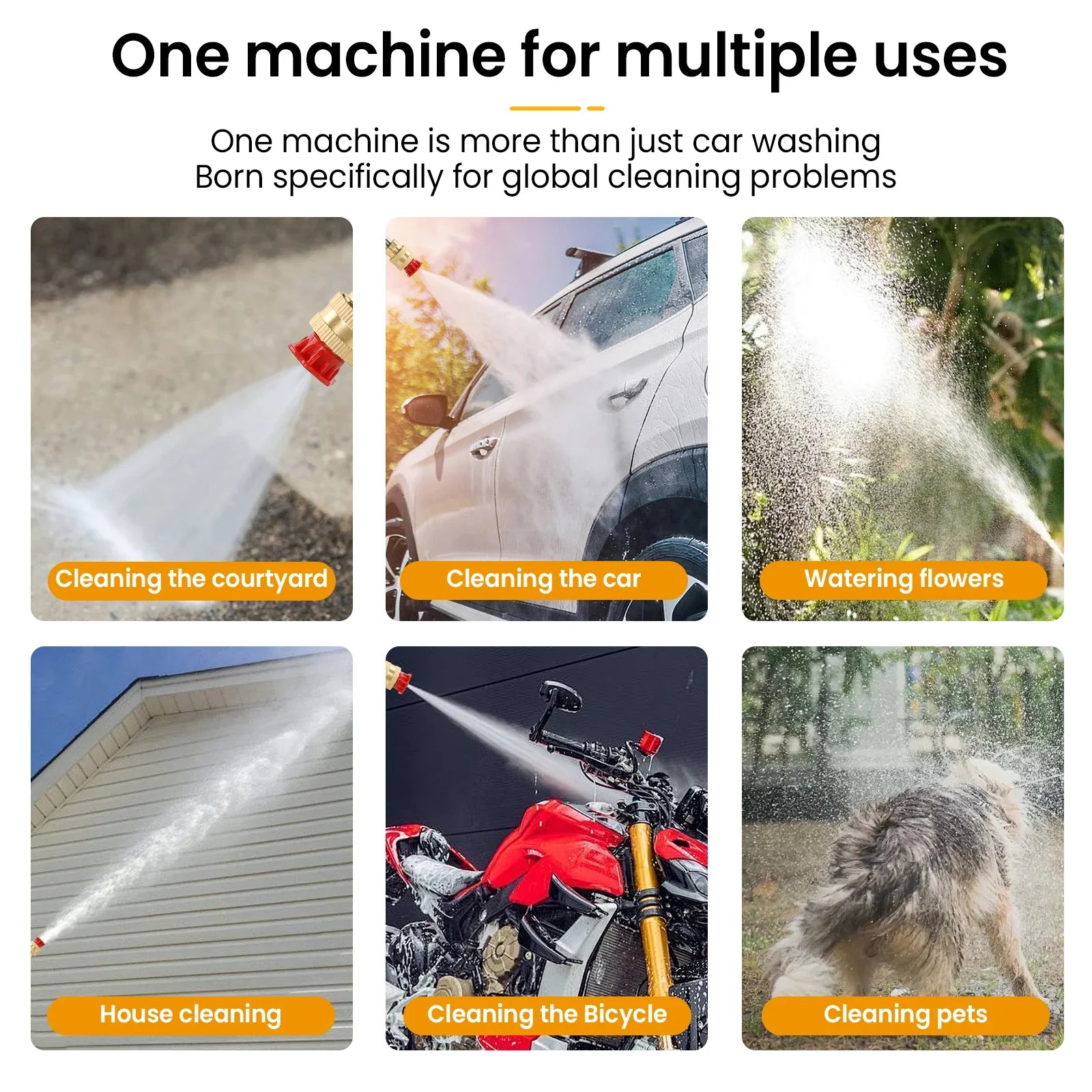 Wireless High-Pressure Cleaner – Powerful Cleaning with Lithium Battery and Convenient Functionality
