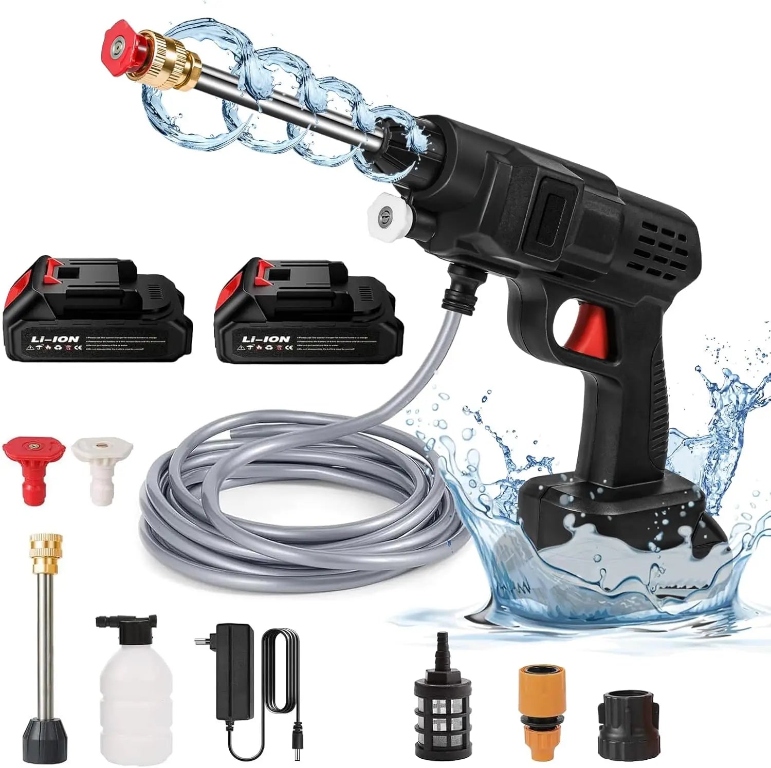 Wireless High-Pressure Cleaner – Powerful Cleaning with Lithium Battery and Convenient Functionality