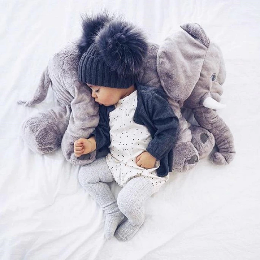 Elephant Cuddle Baby Pillow – Soft, Cuddly, and Comfortable