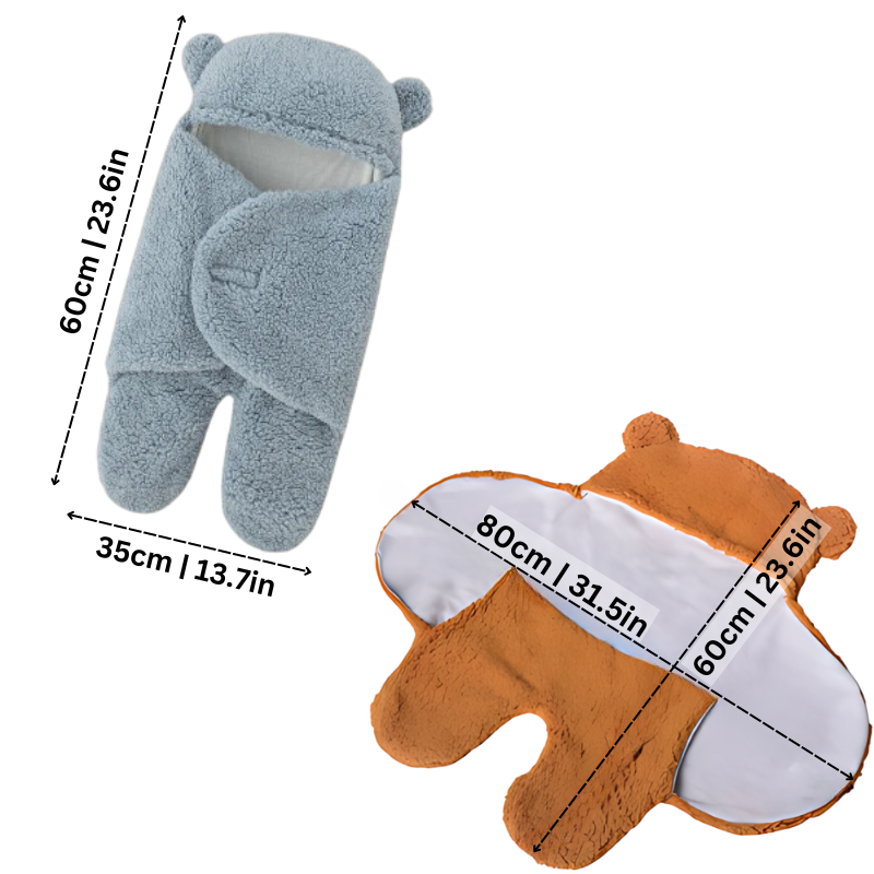 CuddleBear Baby Swaddle Blanket – Soft, Warm and Safe