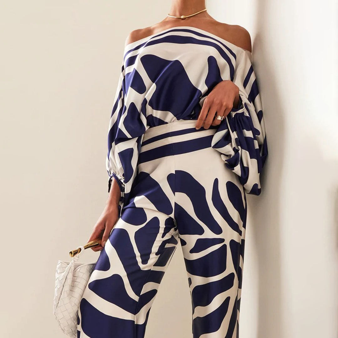 Chic Two-Piece Satin Set for Women – Feminine and Elegant