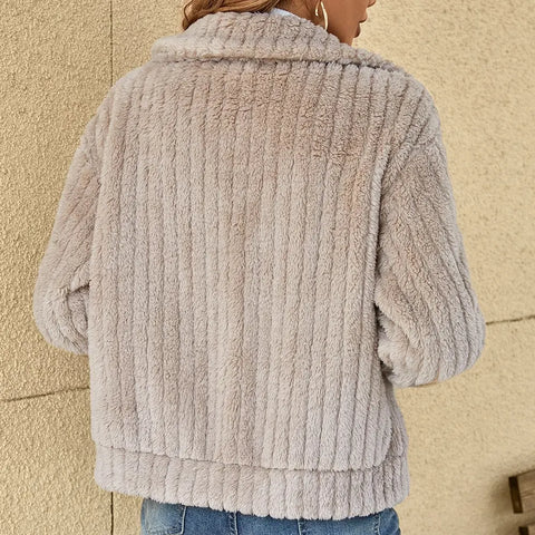 Lotte Plush Women's Jacket – Warm, Soft, and Fashionable